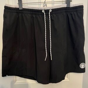 Chubbies hybrid lined 5.5” inseam Black Swim Shorts with Drawstring XXL